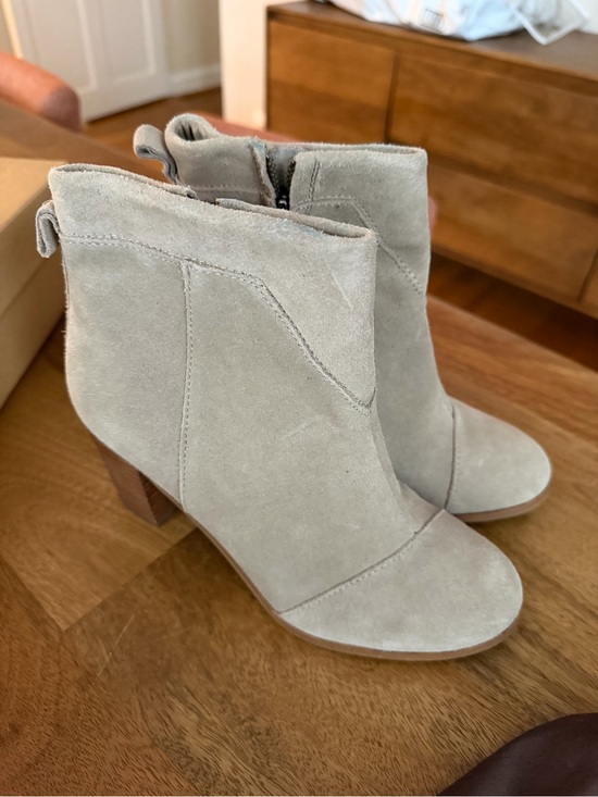 Toms Shoes - Toms Suede Ankle Booties in Light Taupe